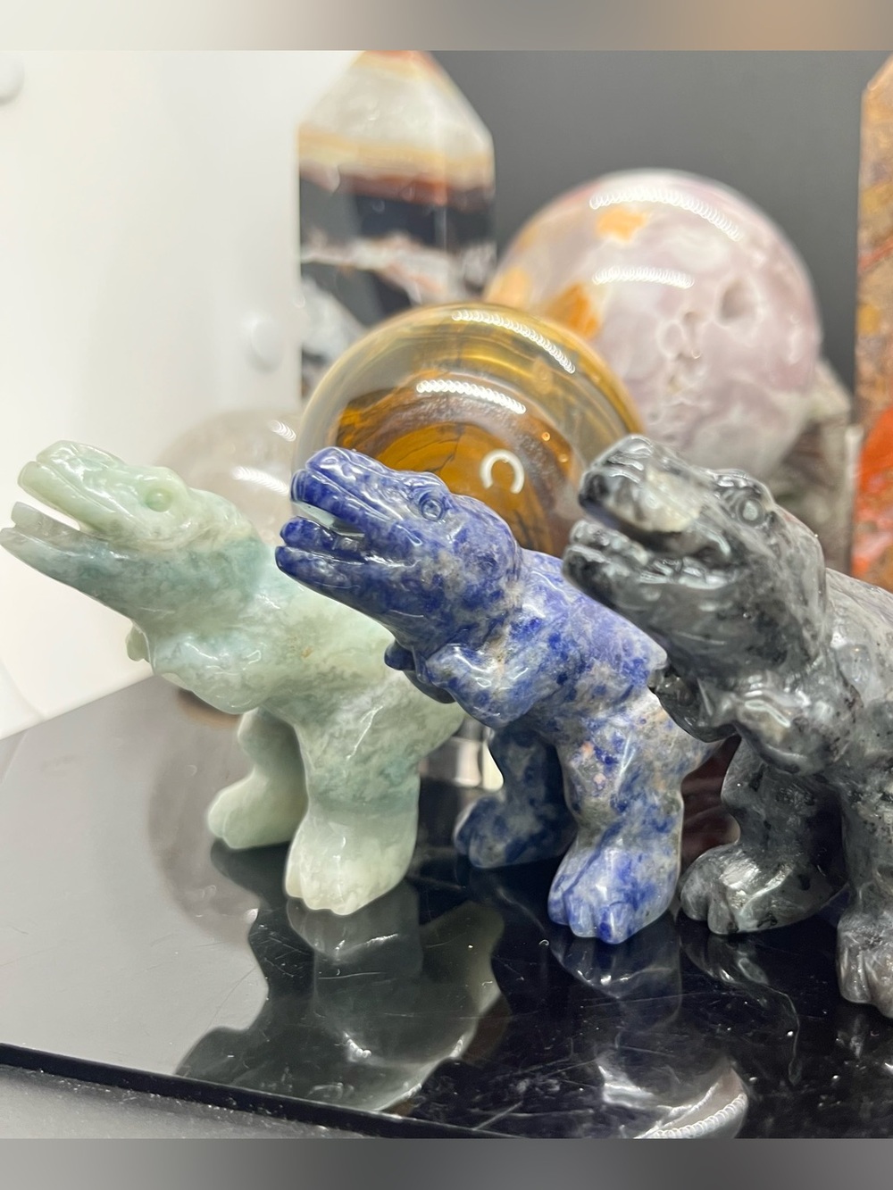 Dinosaur Crystal Carving